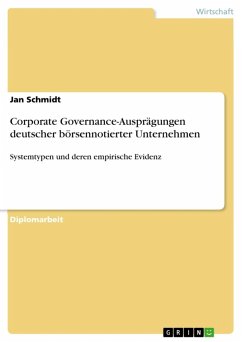 Corporate Governance-Ausprägungen deutscher börsennotierter Unternehmen (eBook, ePUB) - Schmidt, Jan