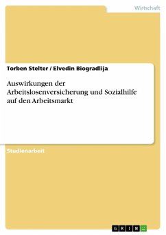 Auswirkungen der Arbeitslosenversicherung und Sozialhilfe auf den Arbeitsmarkt (eBook, ePUB) - Stelter, Torben; Biogradlija, Elvedin