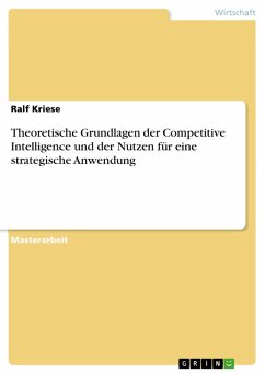 Theoretische Grundlagen der Competitive Intelligence und der Nutzen für eine strategische Anwendung (eBook, ePUB) Cover Theoretische Grundlagen der Competitive Intelligence und der Nutzen für eine strategische Anwendung (eBook, ePUB)