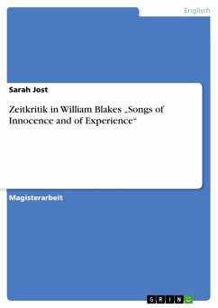 Zeitkritik in William Blakes &quote;Songs of Innocence and of Experience&quote; (eBook, ePUB)