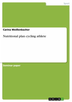 Nutritional plan cycling athlete