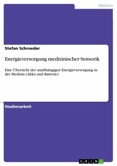 Energieversorgung medizinischer Sensorik (eBook, ePUB)