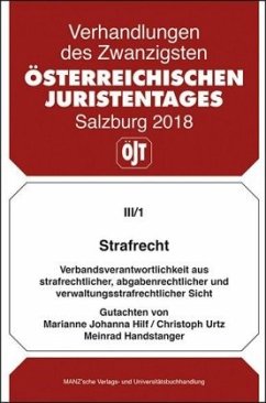 Strafrecht Verbandsverantwortlichkeit Gutachten - Handstanger, Meinrad;Hilf, Marianne Johanna;Urtz, Christoph