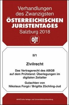 Zivilrecht Das Vertragsrecht des ABGB auf dem Prüfstand - Zöchling-Jud, Brigitta;Forgo, Nikolaus