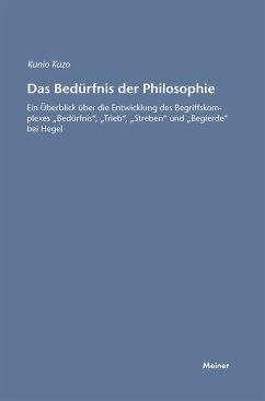 Das Bedürfnis der Philosophie (eBook, PDF) - Kozu, Kunio