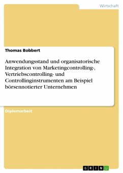 Anwendungsstand und organisatorische Integration von Marketingcontrolling-, Vertriebscontrolling- und Controllinginstrumenten am Beispiel börsennotierter Unternehmen (eBook, ePUB)