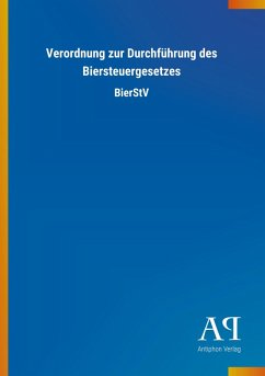 Cover Verordnung zur Durchführung des Biersteuergesetzes