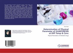 Determination of Physical Parameter of GUAIFENESIN at Diff Temp & Conc