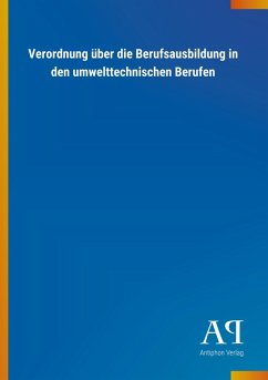 Cover Verordnung über die Berufsausbildung in den umwelttechnischen Berufen