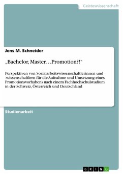 "Bachelor, Master...Promotion?!" (eBook, ePUB)