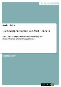 Die Sozialphilosophie von Axel Honneth (eBook, ePUB)