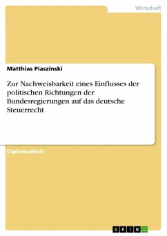 Zur Nachweisbarkeit eines Einflusses der politischen Richtungen der Bundesregierungen auf das deutsche Steuerrecht (eBook, ePUB)