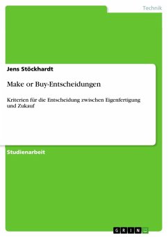 Cover Make or Buy-Entscheidungen (eBook, ePUB)