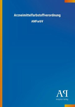Cover Arzneimittelfarbstoffverordnung