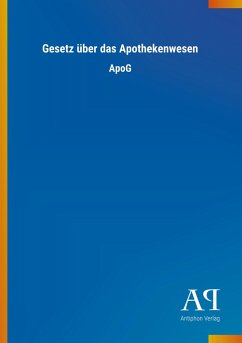 Cover Gesetz über das Apothekenwesen