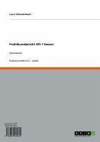 Praktikumsbericht SPS 1 Hessen (eBook, ePUB)