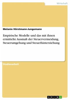 Cover Empirische Modelle und das mit ihnen ermittelte Ausmaß der Steuervermeidung, Steuerumgehung und Steuerhinterziehung (eBook, ePUB)