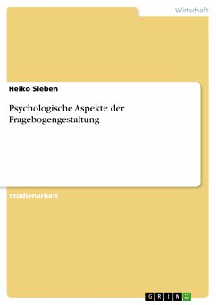 Psychologische Aspekte der Fragebogengestaltung (eBook, ePUB) - Sieben, Heiko