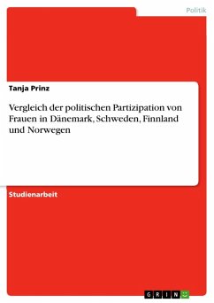 Vergleich der politischen Partizipation von Frauen in Dänemark, Schweden, Finnland und Norwegen (eBook, ePUB) - Prinz, Tanja