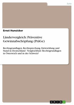 Ländervergleich: Präventive Gewinnabschöpfung (PräGe) (eBook, ePUB) - Hunsicker, Ernst