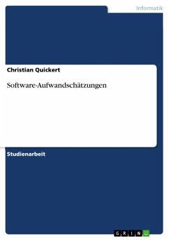 Cover Software-Aufwandschätzungen (eBook, ePUB)