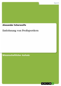 Entlohnung von Profisportlern (eBook, ePUB)