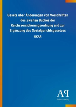 Gesetz über Änderungen von Vorschriften des Zweiten Buches der Reichsversicherungsordnung und zur Ergänzung des Sozialgerichtsgesetzes