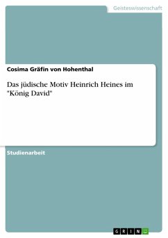 Das jüdische Motiv Heinrich Heines im &quote;König David&quote; (eBook, ePUB)