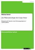 Zur Phänomenologie der Carpo Finne (eBook, PDF)