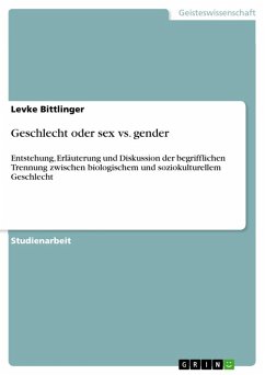 Geschlecht oder sex vs. gender (eBook, ePUB)