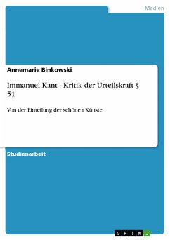 Immanuel Kant - Kritik der Urteilskraft § 51 (eBook, ePUB) - Binkowski, Annemarie