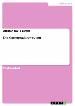 Die Gartenstadtbewegung (eBook, ePUB) - Fedorska, Aleksandra