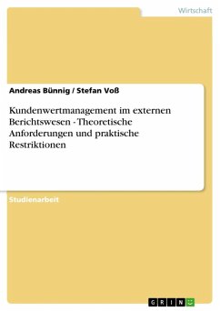 Kundenwertmanagement im externen Berichtswesen - Theoretische Anforderungen und praktische Restriktionen (eBook, ePUB)