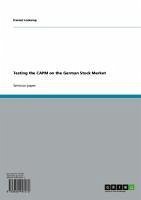 Testing the CAPM on the German Stock Market (eBook, ePUB)