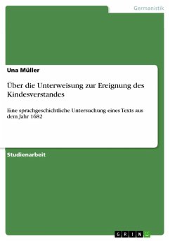 Über die Unterweisung zur Ereignung des Kindesverstandes (eBook, ePUB)