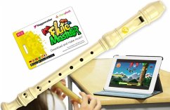 Flute Master (App) mit Blockflöte aus Kunststoff (deutsche Griffweise)