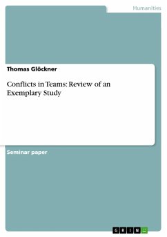 Conflicts in Teams: Review of an Exemplary Study (eBook, ePUB) - Glöckner, Thomas