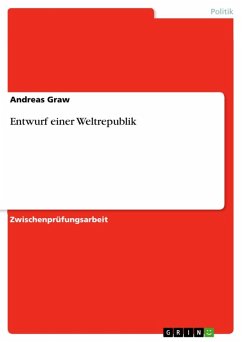 Cover Entwurf einer Weltrepublik (eBook, ePUB)