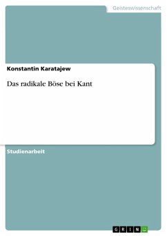 Das radikale Böse bei Kant (eBook, ePUB)