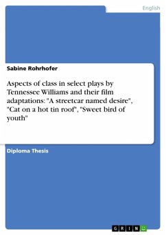 Aspects of class in select plays by Tennessee Williams and their film adaptations: &quote;A streetcar named desire&quote;, &quote;Cat on a hot tin roof&quote;, &quote;Sweet bird of youth&quote; (eBook, ePUB)