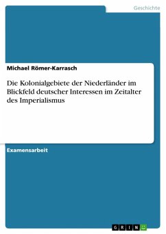 Die Kolonialgebiete der Niederländer im Blickfeld deutscher Interessen im Zeitalter des Imperialismus (eBook, ePUB)