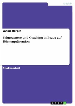 Salutogenese und Coaching in Bezug auf Rückenprävention (eBook, ePUB)