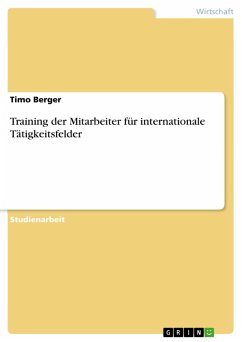 Training der Mitarbeiter für internationale Tätigkeitsfelder (eBook, ePUB)