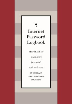 Internet Password Logbook (Red Leatherette) - Editors of Rock Point