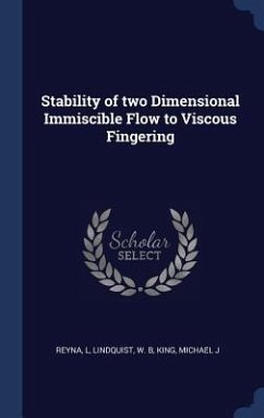 Stability of two Dimensional Immiscible Flow to Viscous Fingering - Reyna, L.; Lindquist, W. B.; King, Michael J.