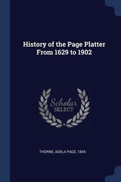 History of the Page Platter From 1629 to 1902