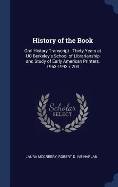 History of the Book - McCreery, Laura; Harlan, Robert D Ive