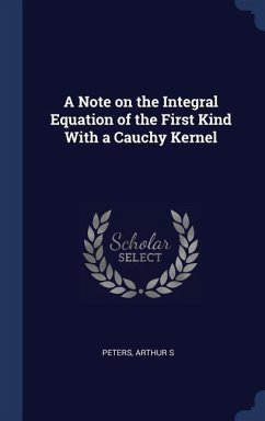 A Note on the Integral Equation of the First Kind With a Cauchy Kernel - Peters, Arthur S