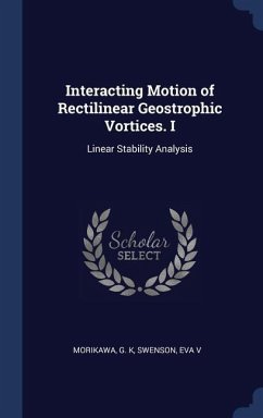 Interacting Motion of Rectilinear Geostrophic Vortices. I: Linear Stability Analysis