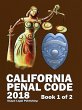 California Penal Code 2018 Book 1 of 2 - Bild 1